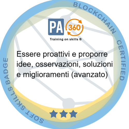 Essere proattivi e proporre idee, osservazioni, soluzioni e miglioramenti (avanzato)